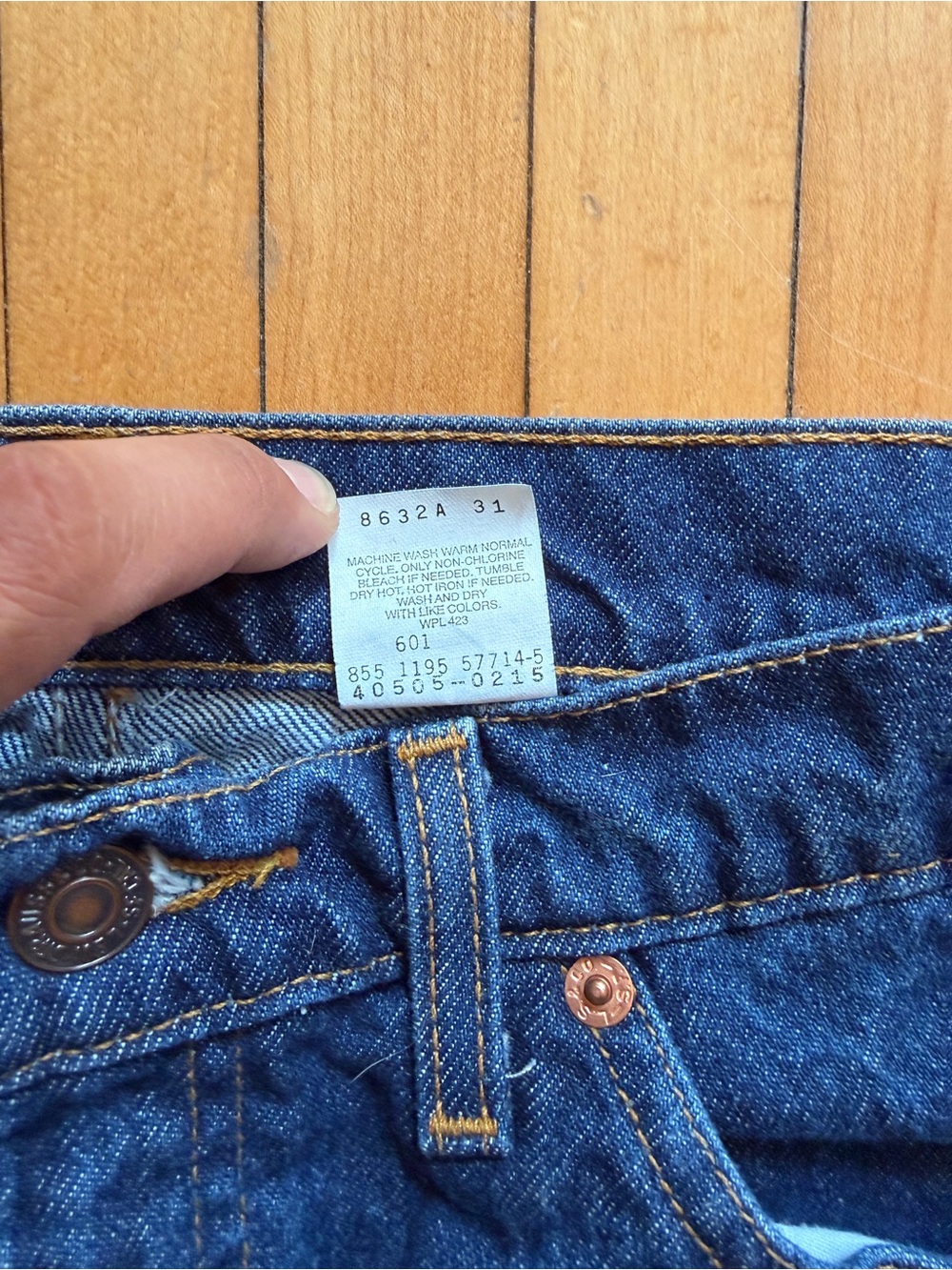 Vintage Levis Orange Tab 20505-0217 Jeans Dark Indigo Wash Denim Sz. 34x29 - Picture 12 of 12